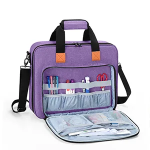 Luxja Embroidery Project Bag  Embroidery Kits Storage Bag (Bag Only)  Purple - embroidery tool organizer