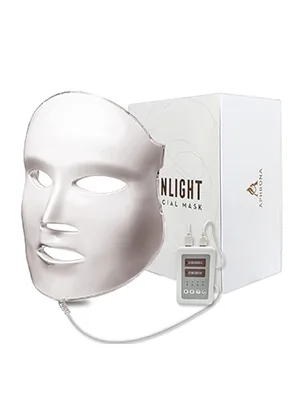 Aphrona  | Moonlight 3 color LED Facial Mask Skin Care Mask  LED Light Therapy Red Blue light for Acne Removal Wrinkle Reduction Off White - lorem ipsum