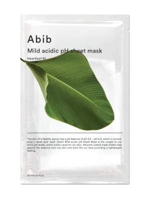 Abib Mild acidic pH sheet mask Heartleaf Fit 30ml (10pcs) - Heartleaf
