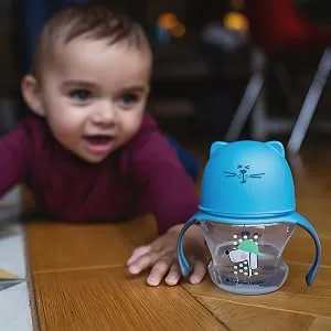 Tommee Tippee Natural Transition Soft Spout Sippy Cup  Boy   12+ Months  2pk Blue & Green - toddler cup, transition cup, sippie cup, sippy cup, handles, cups for toddlers