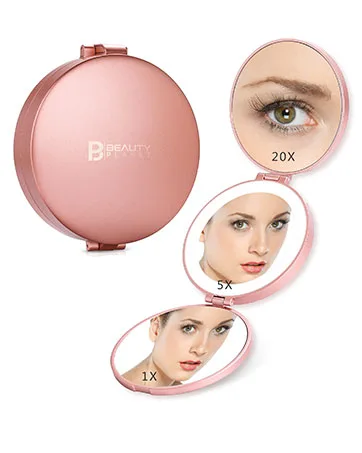 B Beauty Planet 5Inch  20X Magnifying Mirror with Three Suction Cups  Use for Makeup Application  Tweezing  and Blackhead/Blemish Removal. Clear 5 Inch - Magnifying mirror, it