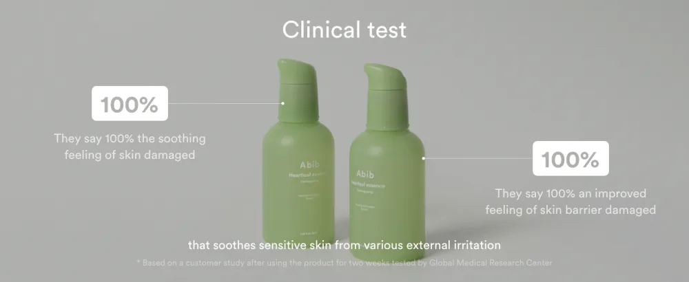 Abib Heartleaf Essence Calming Pump 1.69 fl oz / 50ml I Essence for Face  Instant Relief for Redness - Clinical test