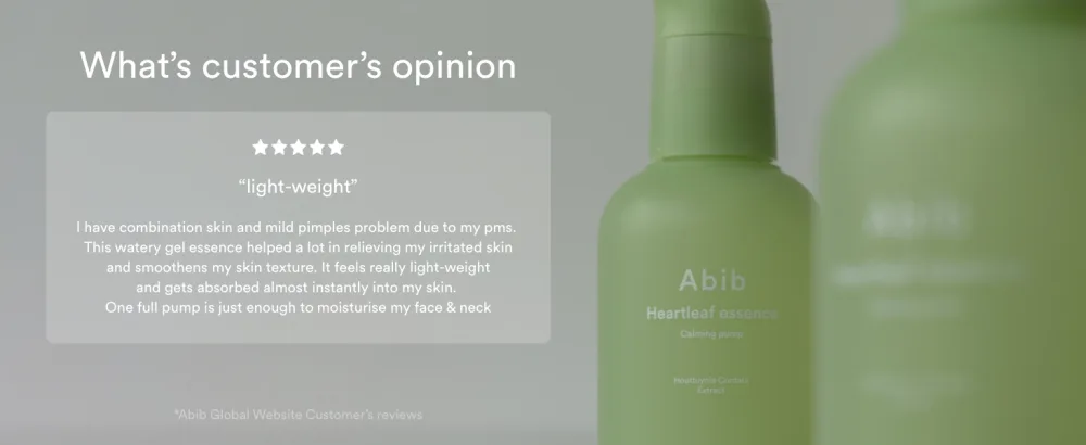 Abib Heartleaf Essence Calming Pump 1.69 fl oz / 50ml I Essence for Face  Instant Relief for Redness - product information 17