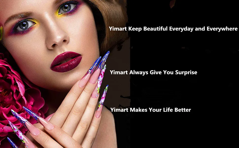 YIMART 600pcs Acrylic Medium Long Stiletto Nail Tips Easy Coffin Nails Sharp False Nail Art Tips For Nails Salon (Clear) - product information 1