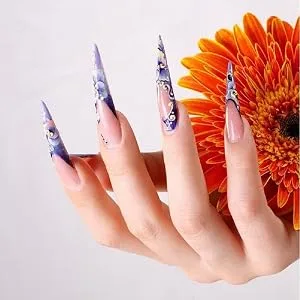 YIMART 600pcs Acrylic Medium Long Stiletto Nail Tips Easy Coffin Nails Sharp False Nail Art Tips For Nails Salon (Clear) - product information 8