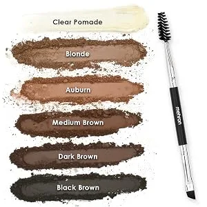 Mehron Pro Brow Palette - Pressed Powders and Pomade - eye brow make up kit eyebrow makeup pomade drama pencil dip brown black proof eyeliner neutral