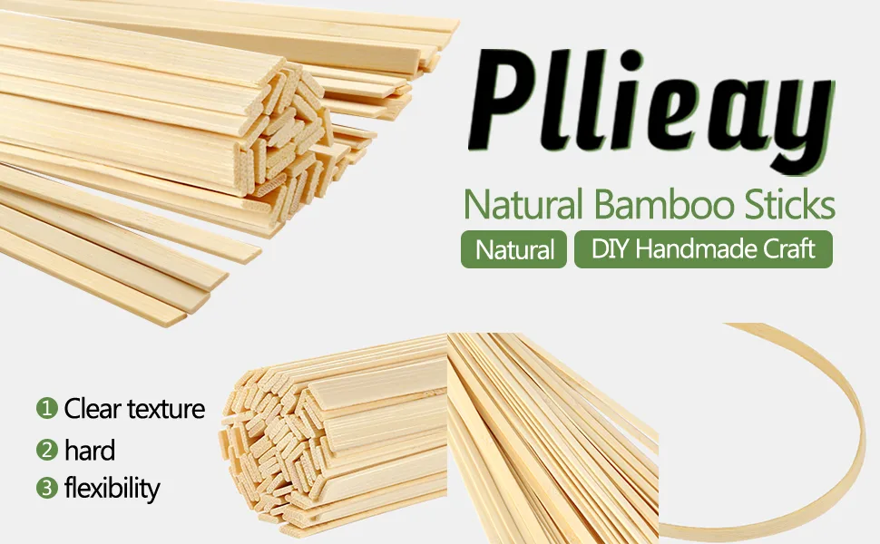 Pllieay 60 Pieces Bamboo Sticks Wooden Craft Sticks Extra Long Sticks for Crafting (15.7 Inches Length   3/8 Inches Width) - product information 10