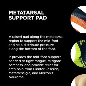 10 Seconds 3720 Arch Stability Insoles  1 Pair Aqua M 13/13.5 - Metatarsal Support Graphic