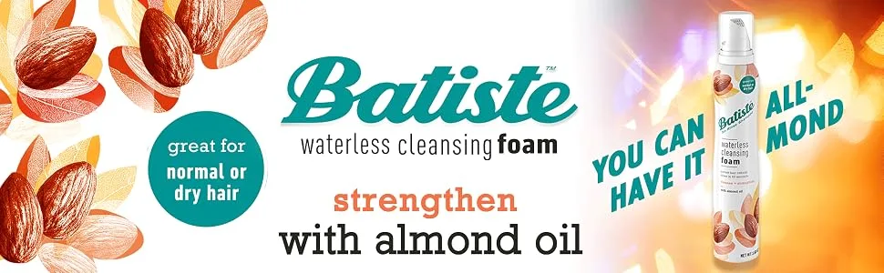 Batiste Waterless Cleansing Foam Cleanse and Strengthen with Almond Oil  3.60 OZ - product information 7