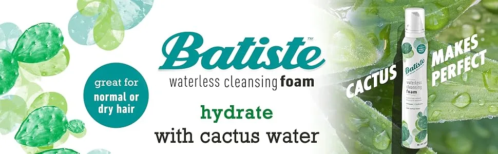 Batiste Waterless Cleansing Foam Cleanse and Hydrate with Cactus Water  3.60 OZ  White - product information 7