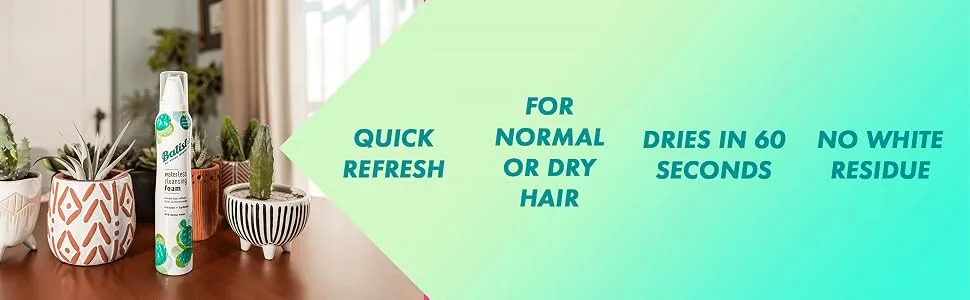 Batiste Waterless Cleansing Foam Cleanse and Hydrate with Cactus Water  3.60 OZ  White - product information 9