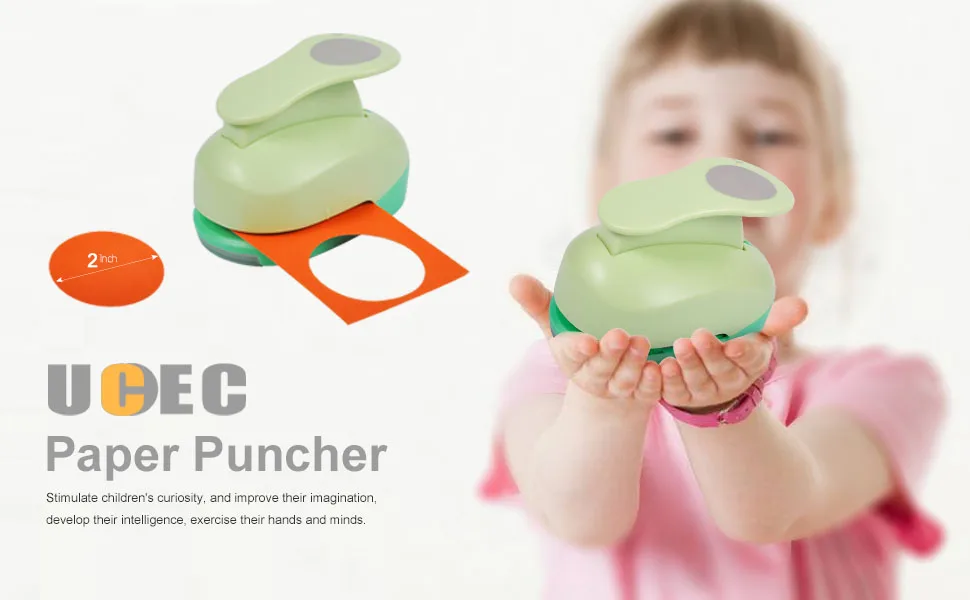 UCEC 2 Inch Paper Punch  Circle Paper Punch  DIY Handmade Craft Punch Shape Circle Punch Great for Crafting Scrapbooking Cards Arts Fun Projects Circle 2 Inch - product information 21