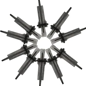 HighFree 10PCS Rock Wedge and Feather Shims 5/8  Concrete Marble Granite Rock Stone Splitting Hand Tools - 1 Central wedge 2 wedges composition