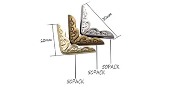 150PCS Book Corner Protector Metal Corner Cover for Scrapbook Album Menu Folder Include 50PCS Gold  50PCS Silver and 50PCS Bronze - chicun