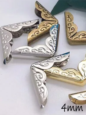 150PCS Book Corner Protector Metal Corner Cover for Scrapbook Album Menu Folder Include 50PCS Gold  50PCS Silver and 50PCS Bronze - product information 5