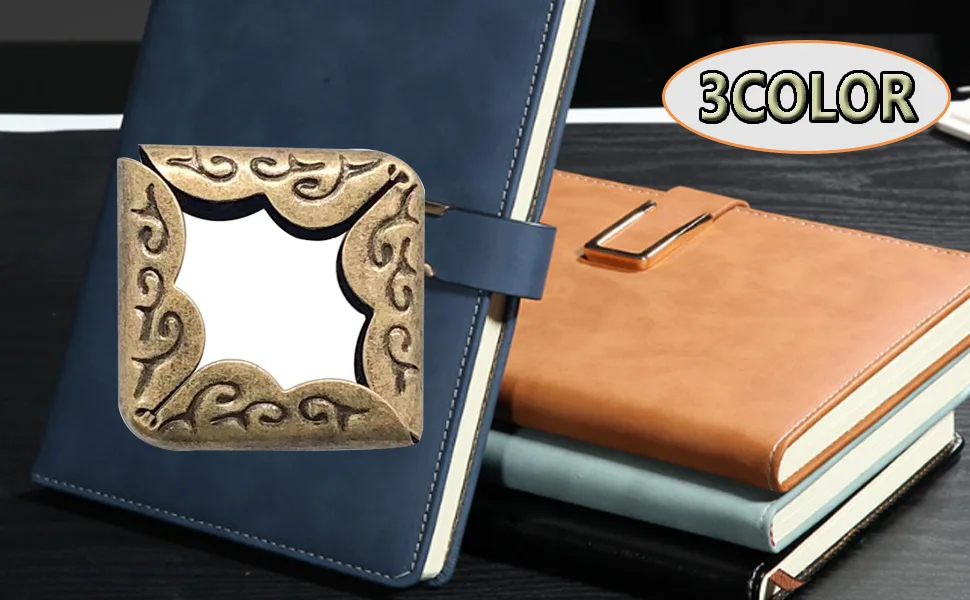 150PCS Book Corner Protector Metal Corner Cover for Scrapbook Album Menu Folder Include 50PCS Gold  50PCS Silver and 50PCS Bronze - zhutu