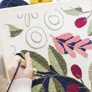 Wool Queen 2Pcs 10''x14'' Punch Needle/Rug Hooking Frame Covered with Monk's Cloth - frame covered with monk