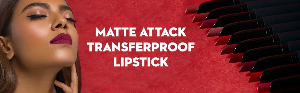 SUGAR Cosmetics Matte Attack Transferproof Lipstick - 08 Daft Pink (Deep Pink)  Pink  2 g Moisturiser  Long Lasting   Matte Finish - MATTE ATTACK BANNER 1