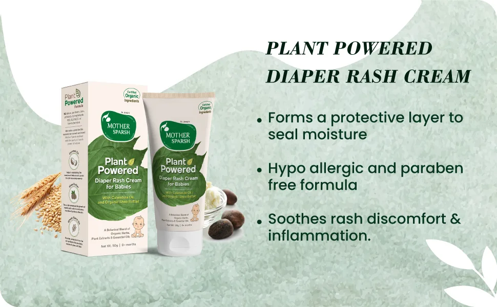 Mother Sparsh Plant Powered Diaper Rash Cream for Babies  50 gm - product information 2