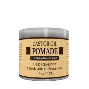 OKAY-MEN Castor Oil Beard and Hair Pomade 4oz - Castor Pomade