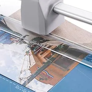 Dahle 508 Personal Rotary Trimmer  18 Cut Length  5 Sheet Capacity  Self-Sharpening  Automatic Clamp  German Engineered Paper Cutter - automatic clamp, trimmer, paper trimmer, paper cutter, rotary trimmer, dahle