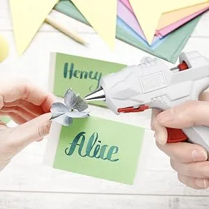 KeLDE Mini Hot Glue Gun - High Temperature Drip-Less Glue Gun with 10pcs Hot Glue Sticks for Craft Projects  10 Watts  10W Mini Size - hot glue gun