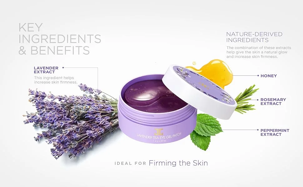 JAYJUN Lavender Tea Eye Gel Patch  1.4g  60 in Jar  Lavender  Firming  Under Eye Patch - product information 2