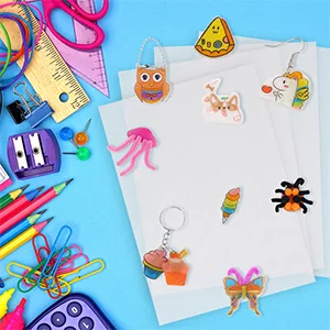 Auihiay 20 Pieces Sanded Shrink Plastic Sheets  Shrink Films Papers Kids Creative Craft  7.9 X 5.7 inch / 20 X 14.5 cm - shrink sheets