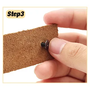 ACTENLY Chicago Screws Round Head Button Stud Slotted Screws Nail Rivet Leather Rivets Craft Belt for DIY Craft Leather Craft Repairs Decoration (Silver) - product information 6