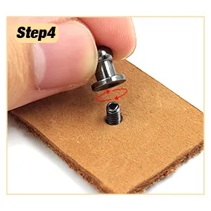 ACTENLY Chicago Screws Round Head Button Stud Slotted Screws Nail Rivet Leather Rivets Craft Belt for DIY Craft Leather Craft Repairs Decoration (Silver) - product information 7