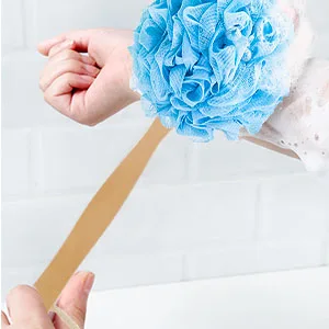 RASDDER Loofah on a Stick  Loofah Back Scrubber with PE Soft Mesh  Back Loofah with Handle  Loofah for Women Men - Enjoy your bath time with RASDDER shower sponge
