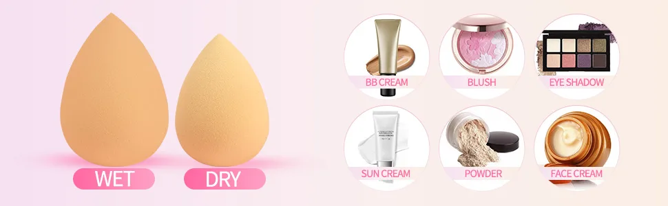 Makeup Sponge 18 Pcs Set-Beauty Sponge Foundation Blending Sponge with 2 Pcs Egg Sponge Blending Holder Stand  Flawless for Liquid & Creams & Powers (Sponge stand color random) - product information 3