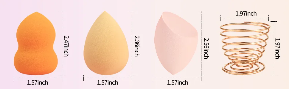 Makeup Sponge 18 Pcs Set-Beauty Sponge Foundation Blending Sponge with 2 Pcs Egg Sponge Blending Holder Stand  Flawless for Liquid & Creams & Powers (Sponge stand color random) - product information 4