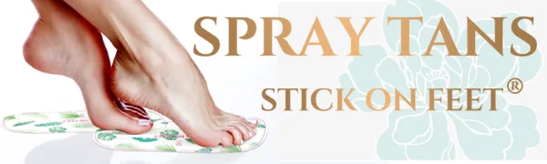 60 Pairs(120feets) Disposable Stick on Feet Pads for Sunless Airbrush Spray Tanning Palm Leaf Pattern From 2020 Fashionable Design - product information 1