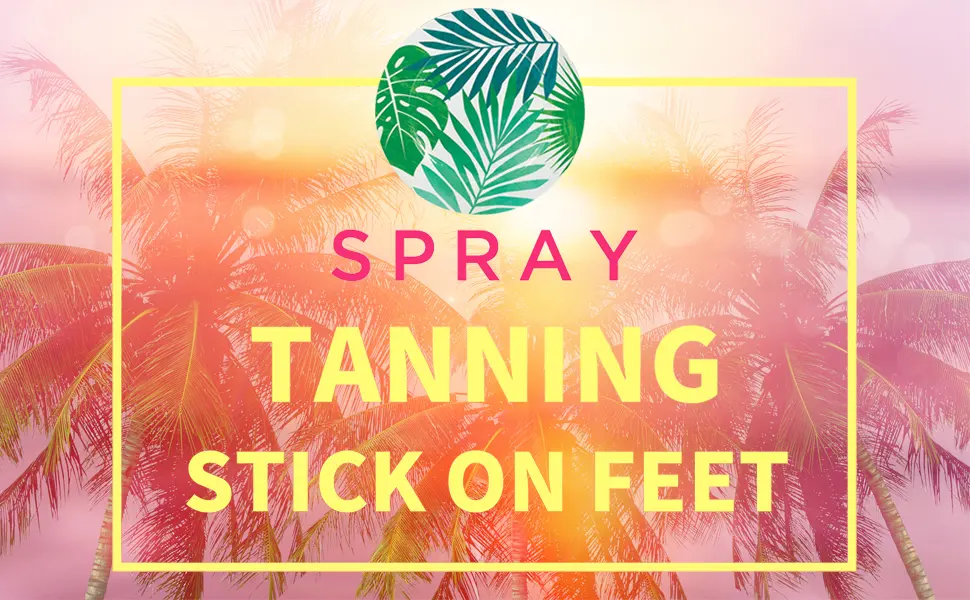 60 Pairs(120feets) Disposable Stick on Feet Pads for Sunless Airbrush Spray Tanning Palm Leaf Pattern From 2020 Fashionable Design - product information 2