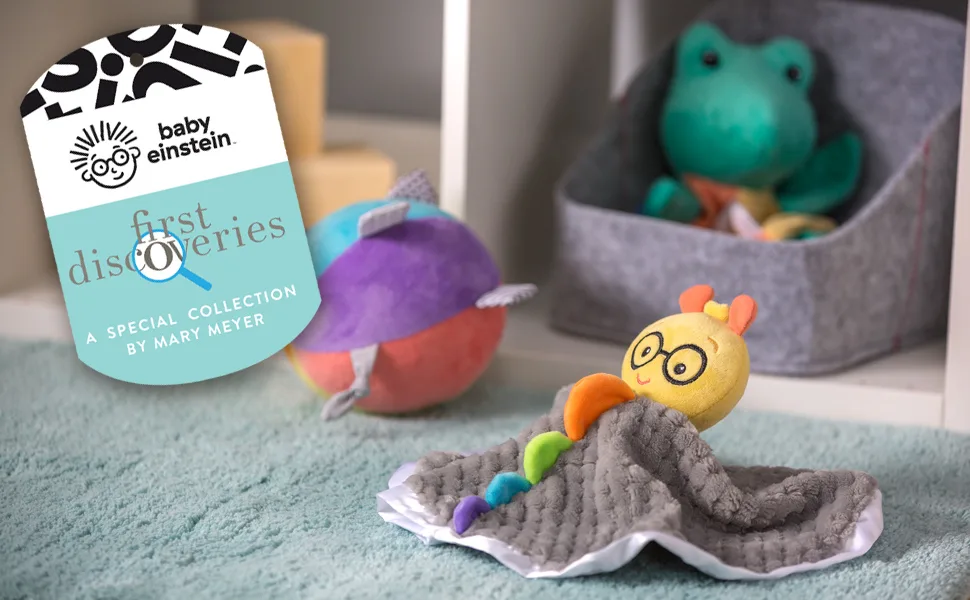 Mary Meyer Baby Einstein First Discoveries Peekaboo Blanket  13 x 13-Inches  Tinker Tiger Peekaboo Blanket Tinker Tiger - baby einstein first discoveries mary meyer soft infant baby toys
