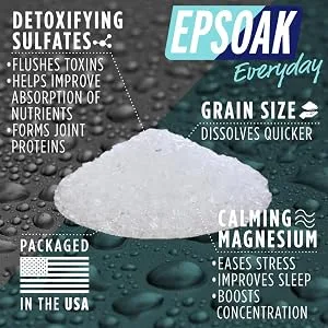 Epsoak Epsom Salt 4 lbs. USP Magnesium Sulfate (Qty. 2 x 2 lb. Bags) 4 Pound (qty. 2 x 2 Pound Bags) - product information 3
