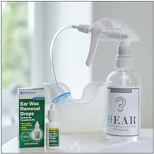 Hear Ear Wax Remover from Equadose. Earwax Removal Kit for Ear Irrigation and Cleaning. - HEAR