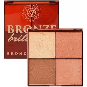 Bronze Brilliance Bronze & Glow Palette Medium/Dark - W7 Bronze Brilliance Medium/Dark Bronze & Glow Palette