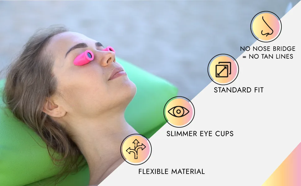 Super Sunnies Slim Flex UV Eye Protection  FDA Compliant Individual Tanning Goggles Eyeshields (Black) - suntan goggles tanning bed single eye protection stand up super sunnies prime