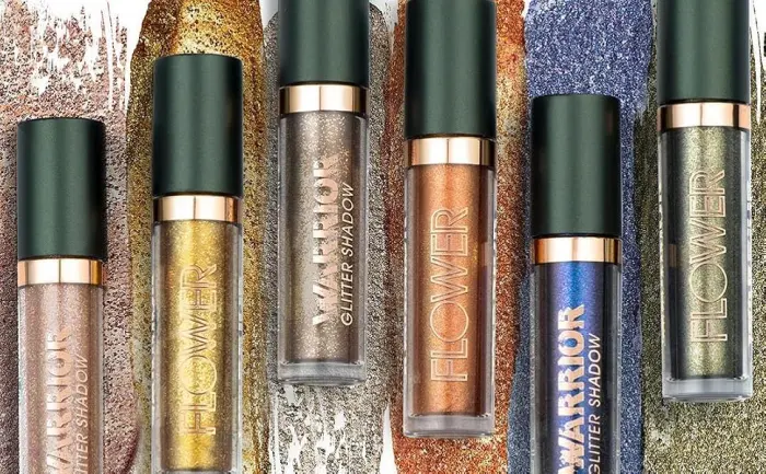 Flower Beauty Warrior Glitter Liquid Eyeshadow  Long-Lasting High-Impact Shimmer for Eyes  Cruelty-Free Makeup (Flame) WG5 Flame - Flower Beauty