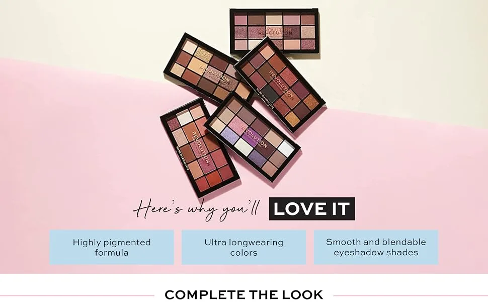 Makeup Revolution Reloaded Palette  Makeup Eyeshadow Palette  Includes 15 Shades  Lasts All Day Long  Cruelty Free  Euphoria  16.5g - Revolution beauty reloaded eyeshadow palette
