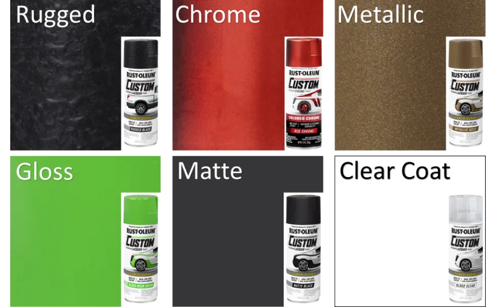Rust-Oleum 323351 Automotive Custom Lacquer Spray Paint  11 oz  Metallic Silver 11 Oz Metallic Silver - Custom Automotive Finishes Add Unique Look to Vehicle Surfaces