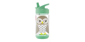 3 Sprouts Water Bottle  Peach - owl water bottle
