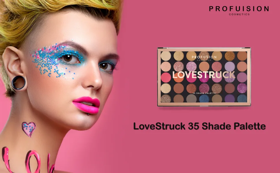 Profusion Cosmetics LoveStruck 35 Shade Palette With Impress You Eyeshadow Palette Highly Pigmented Shades Makeup Blendable - product information 1