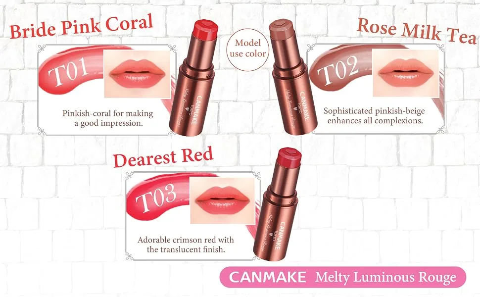 CANMAKE Melty Luminous Rouge Tint (03 DEAREST RED) - CANMAKE MELTY TINT