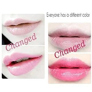 SuperThinker Flower Lip Gloss Clear Jelly Lipstick Set  6Pcs Magic Temperature Color Change Lip Balm Long Lasting Nutritious Lips Moisturizer Crystal Jelly Lipgloss Black - product information 6