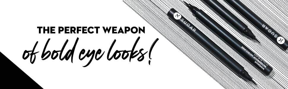 Sugar Cosmetics Wingman Waterproof Microliner01 I'll Be Black (Black)micro precision tip  jet-black formula  Smudgeproof - WINGMAN 5