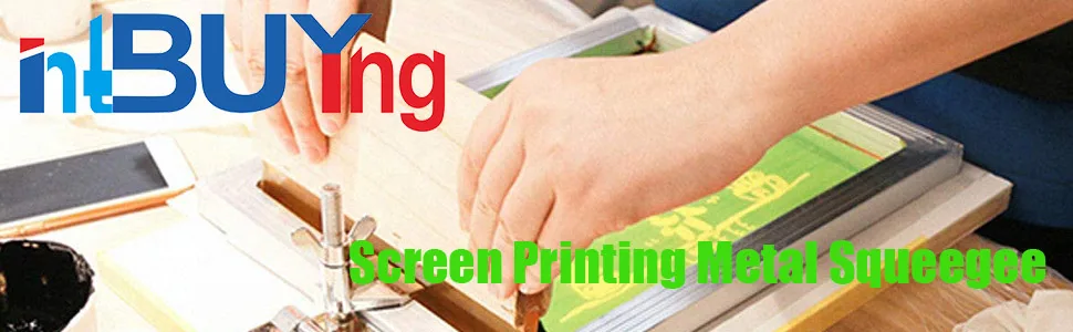 INTBUYING 13 Modular Screen Printing Squeegee Assembling Metal Scraper Sponge Handle 65 Durometer Water Squeegee Ink Scraper - product information 1
