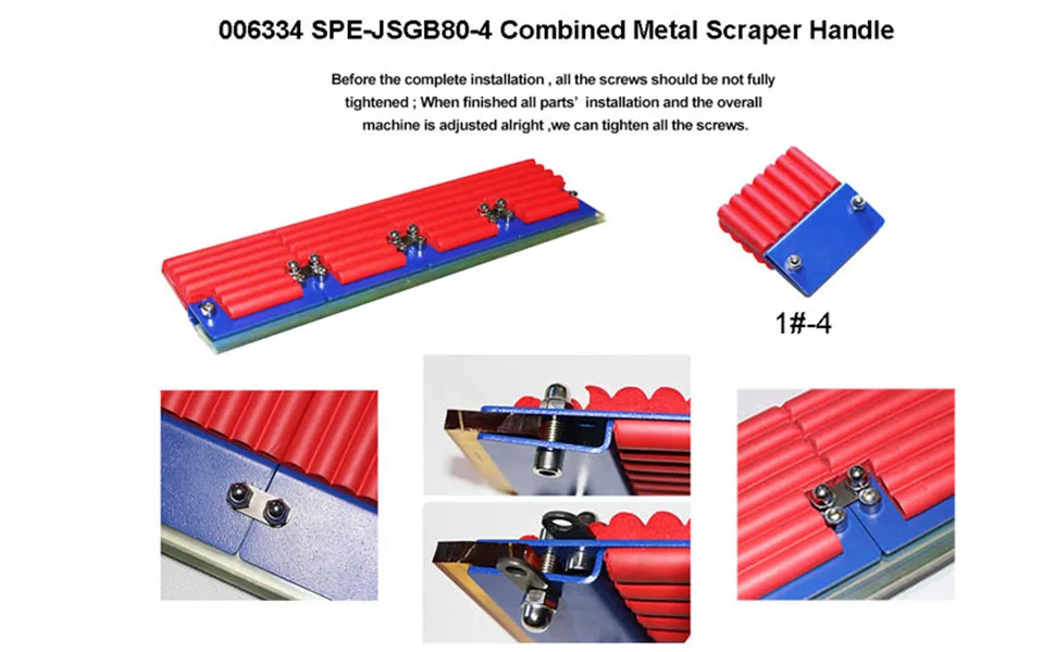 INTBUYING 13 Modular Screen Printing Squeegee Assembling Metal Scraper Sponge Handle 65 Durometer Water Squeegee Ink Scraper - product information 2
